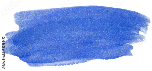 Blue brush stroke paint watercolor isolated on a transparent background. Color bubble.