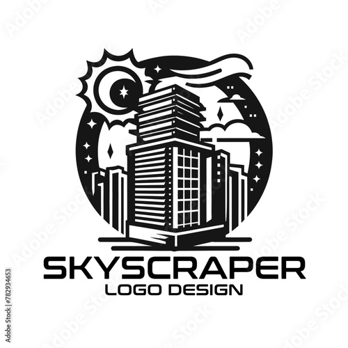 Skyscraper Vector Logo Design photo