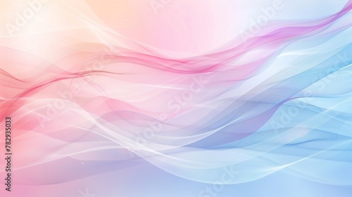 Abstract Colorful Waves Background in Pastel Tones