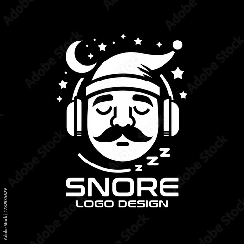 Snore Vector Logo Design photo