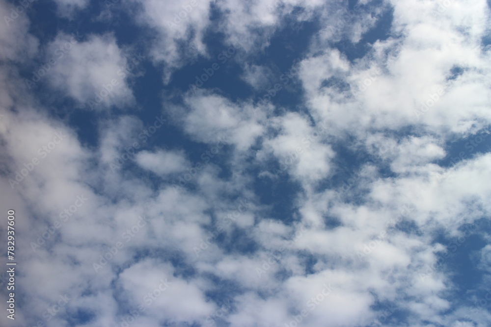 Fototapeta premium blue sky with beautiful natural white clouds