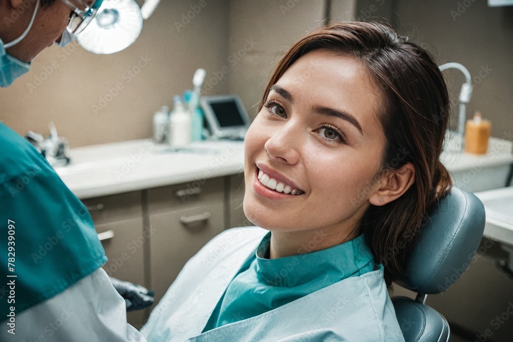portrait of dentist, photo of employee at the workplace portrait of dentist, photo of employee at the workplace