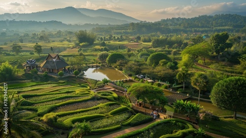park in the Chiang Rai countryside is a family-friendly attraction and makes for a pleasant way to spend a morning or afternoon. photo