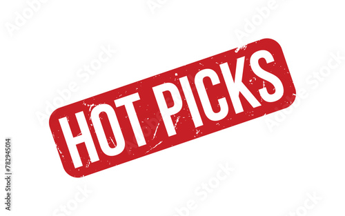 Hot Picks rubber grunge stamp seal vector