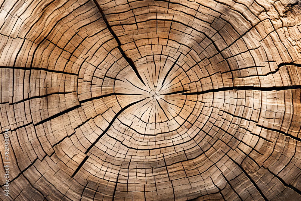 Detailed Texture of Tree Rings on Aged Wood Cross-Section Detailed Texture of Tree Rings on Aged Wood Cross-Section
