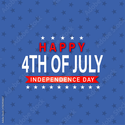 4 of july happy independence day vector illustration design	