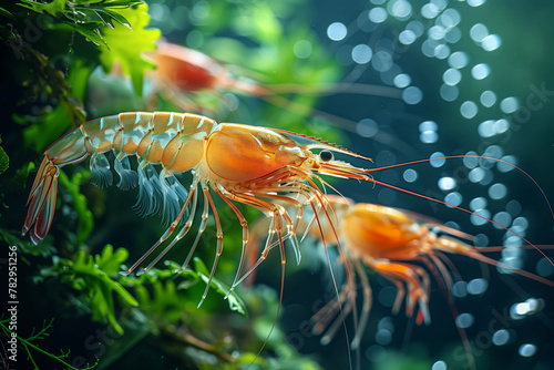 Exploring the Mysteries of Ocean Life through a Shrimp's Graceful Existence © HelgaQ