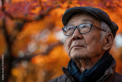 An older man with glasses and a hat