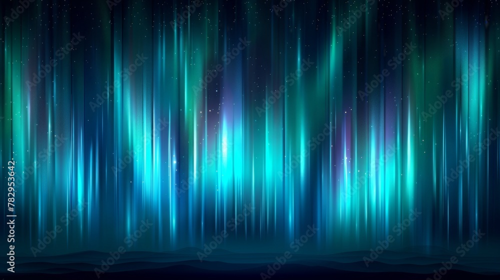Enchanting Northern Lights Aurora Borealis in Night Sky