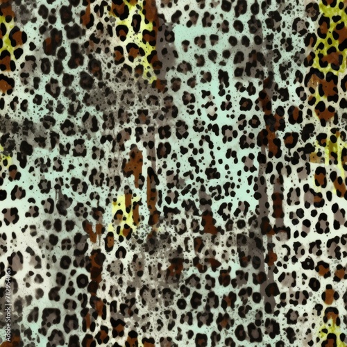 Abstract Animal Print Pattern with Vibrant Colors