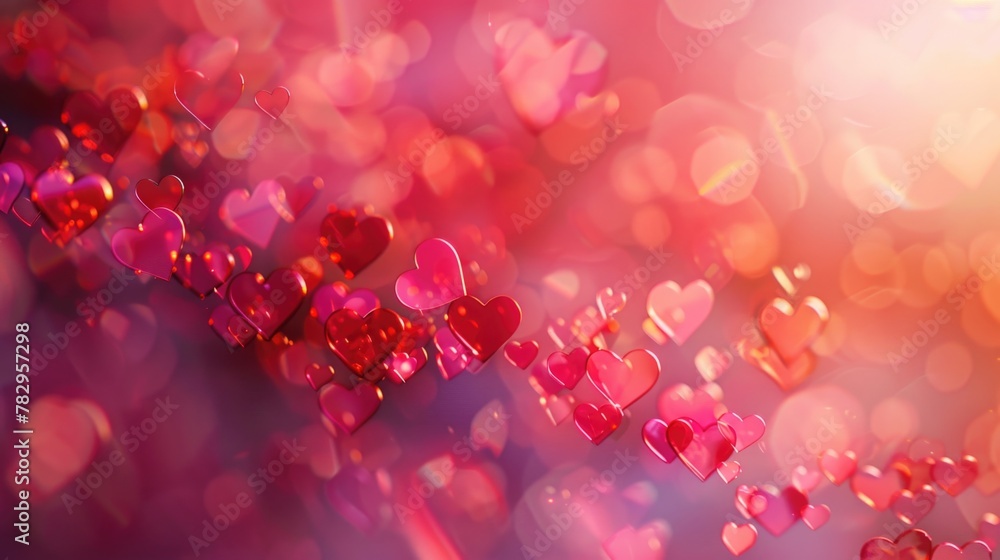 A group of hearts floating in the air, perfect for Valentine's Day designs A group of hearts floating in the air, perfect for Valentine's Day designs