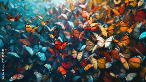 Captivating Butterfly Swarm in a Vibrant Natural Ecosystem © Intelligent Horizons