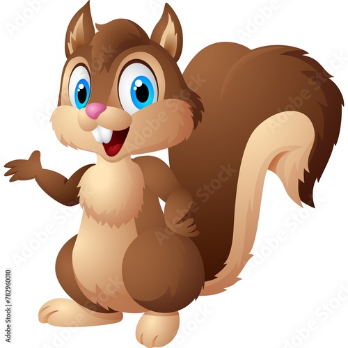Cheery Squirrel: A Cute Cartoon Illustration