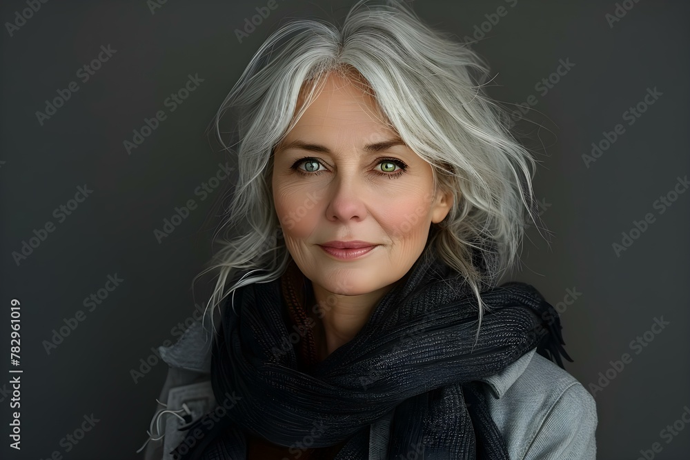 Elegant Senior Lady with Graceful Silver Locks. Concept Elegant Poses, Senior Portraits, Graceful Silver Hair, Stylish Senior Lady, Classic Elegance Elegant Senior Lady with Graceful Silver Locks. Concept Elegant Poses, Senior Portraits, Graceful Silver Hair, Stylish Senior Lady, Classic Elegance