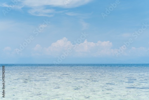 Fototapeta Naklejka Na Ścianę i Meble -  Beautiful view of the sea of Moalboal, Philippines with blue sky