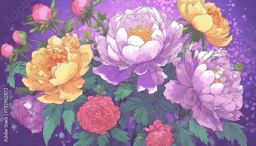 the ethereal beauty of flowers in bloom, masterfully rendered in soft pastels