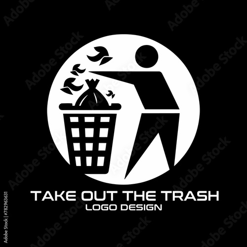 Take Out The Trash Vector Logo Design photo