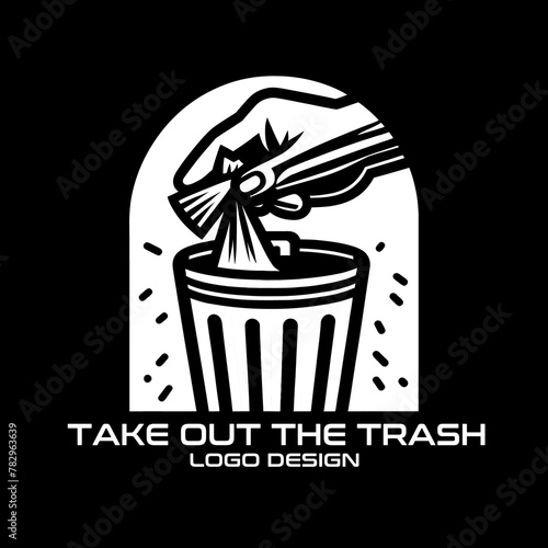 Take Out The Trash Vector Logo Design photo