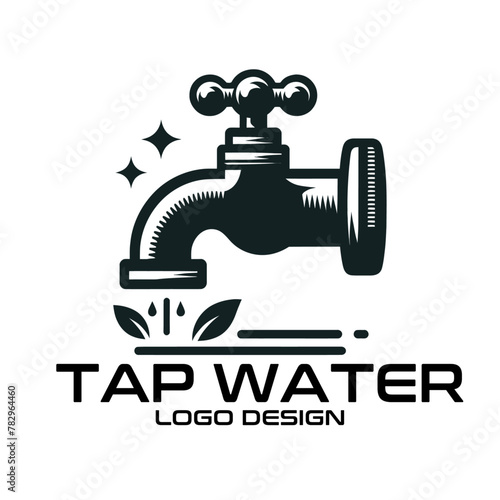 Tap Water Vector Logo Design photo