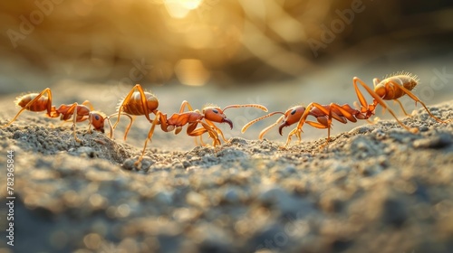 Ant Colony on the Move A Testament to Teamwork Structure and the Resilience of Nature © Intelligent Horizons