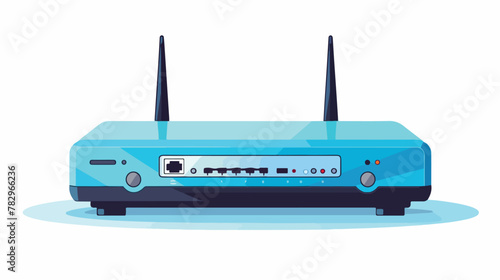 Drawing router transmitting internet signal 2d flat