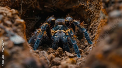 Glimpse into the Hidden Realm of a Tarantula s Subterranean Burrow a Captivating Peek into the Secretive World of an Arachnid Predator