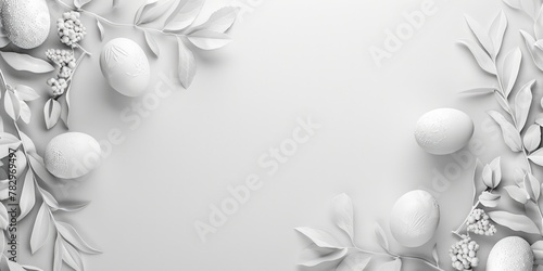 A bunch of white eggs perched on a tree branch. Suitable for various concepts and designs