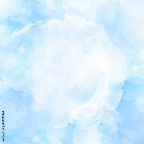 abstract hand painted pastel blue watercolour background