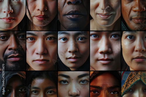 Human faces from different ethnic