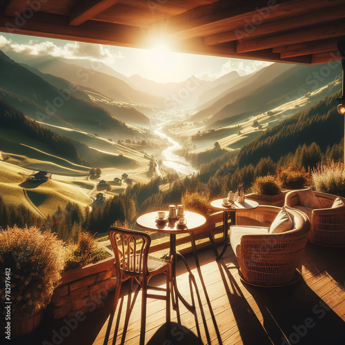 시골분위기, 언덕위 카페 photo