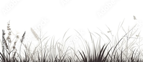 Field of grass in monochrome