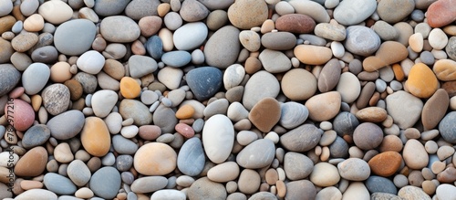 Pile of stones with red and...