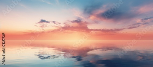 Ocean sunset with reflectiv...