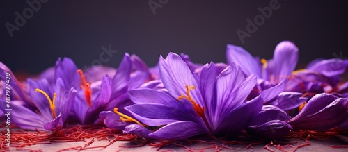 A collection of purple bloo...