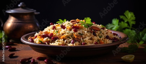 Bowl of Rice with Legumes and Nuts