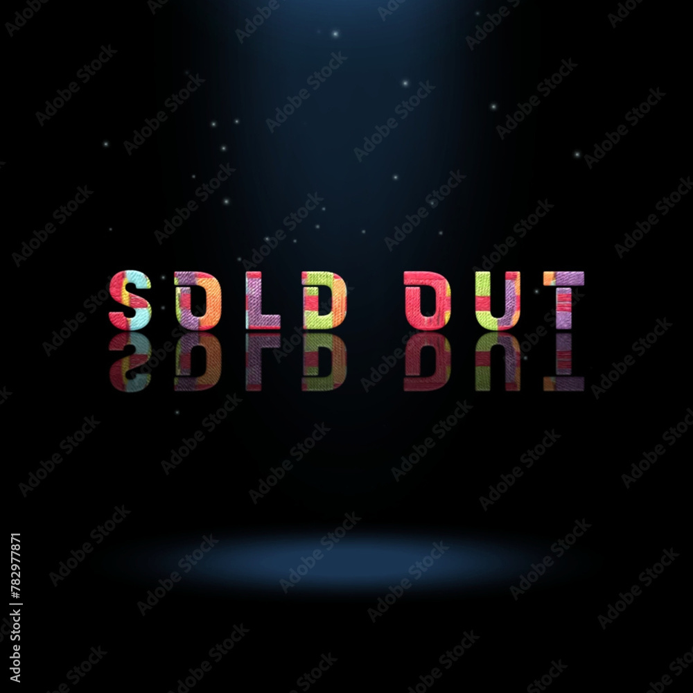 3d animation graphics design, sold out text effects