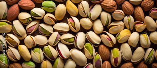 Pistachio surrounded by nut...
