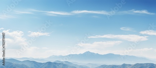 Mountain vista under clear ...