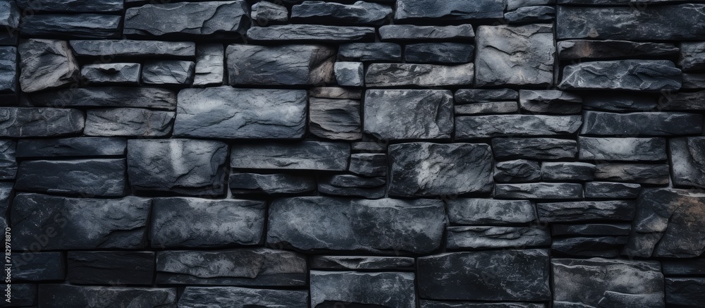 Stone wall texture on black backdrop