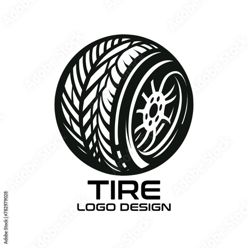 Tire Vector Logo Design photo