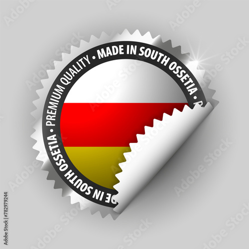 Made in South Ossetia graphic and label. photo