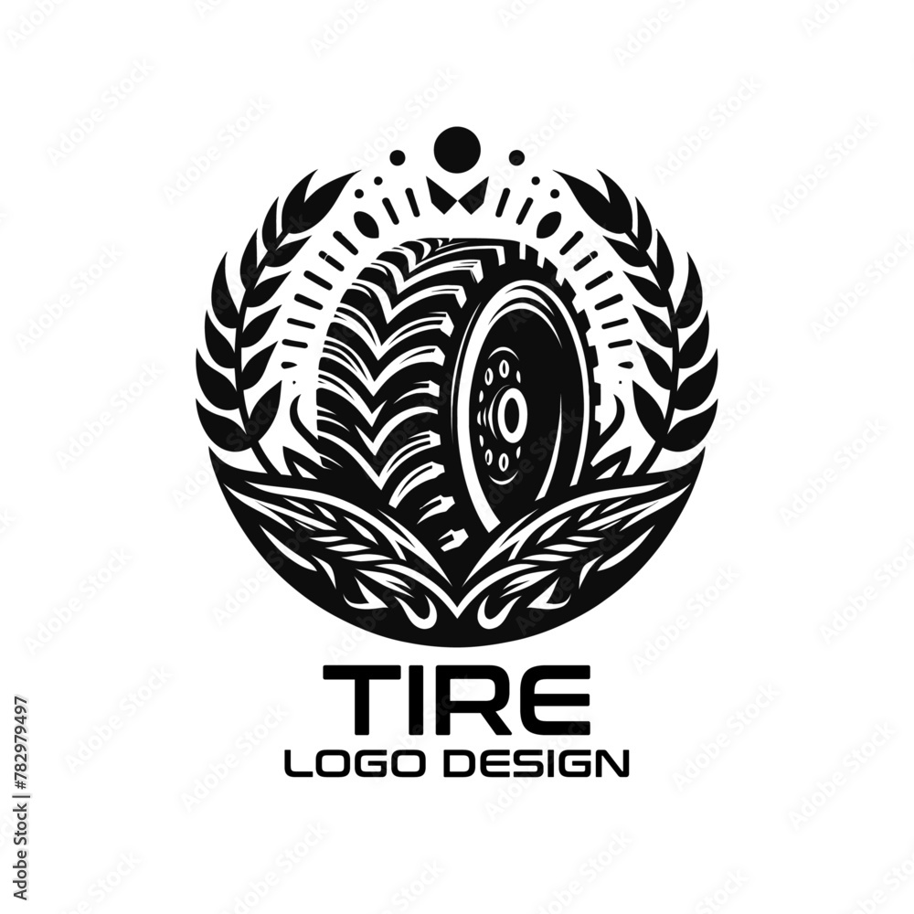 Naklejka premium Tire Vector Logo Design