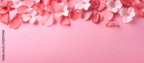 Pink petals on a pink backg...