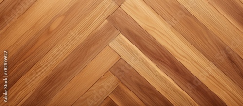 Wooden floor with herringbone design