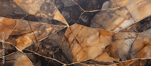 Marble wall with intricate ...