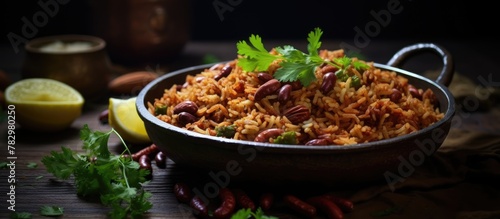 Bowl of Rice and Beans Garn...