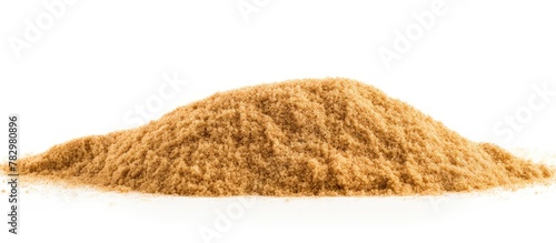 Brown sugar pile on white s...