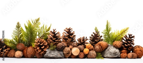 Close-Up of Pine Cones and Branches photo