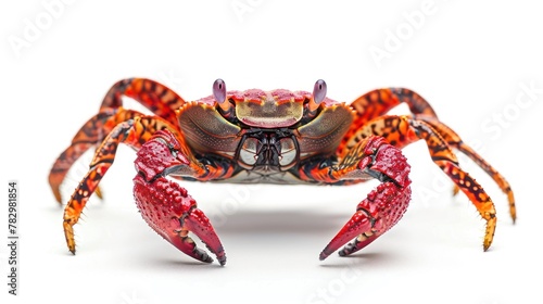 spanner crab, red frog crab isolated on white background AI generated photo