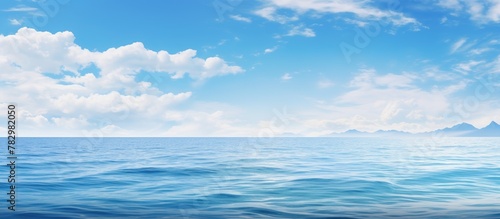Ocean and distant mountain ...
